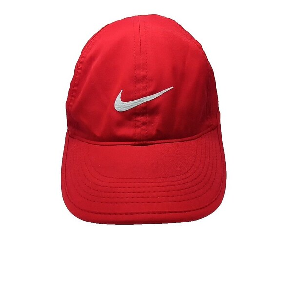 Lot 3 Nike Featherlight Dri FIT Sports Hat Cap White, Black And Red Swoosh OSFM main image 7